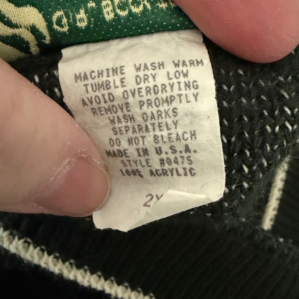 VTG Girls Scouts of the USA Sweater Womens 2X Green Oversized‎ Cozy Warm Grandma - Picture 6 of 8